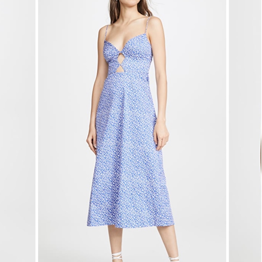 Saloni Blue MIDI Dress